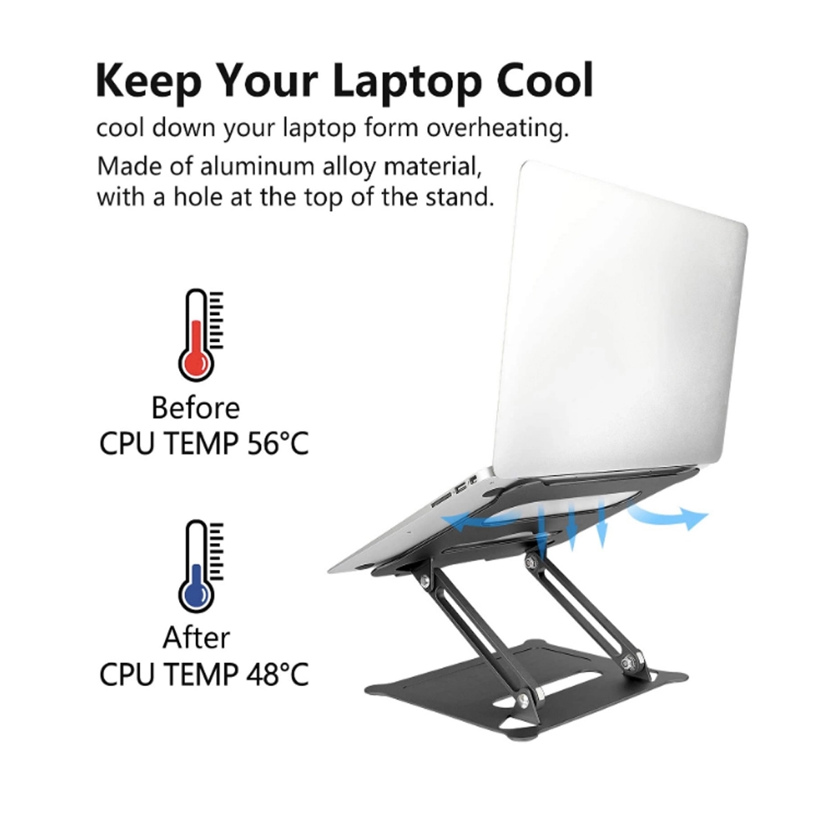 Adjustable Laptop Stand for Desk Riser Holder Notebook Stand 3