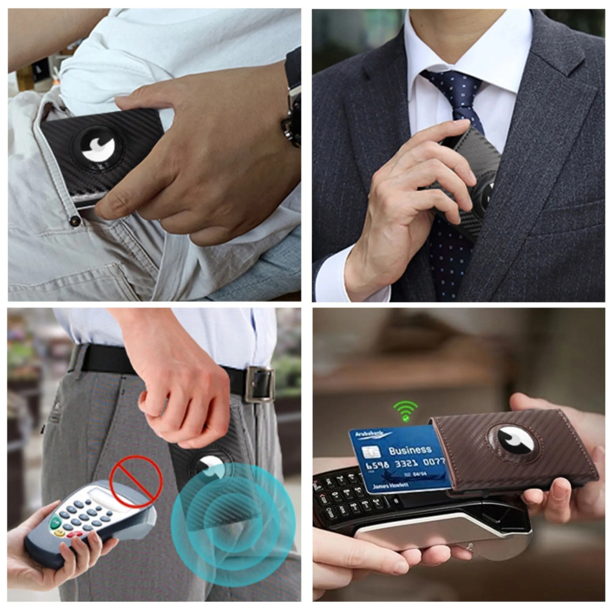 Large Capacity Portable RFID Men's Wallet 4