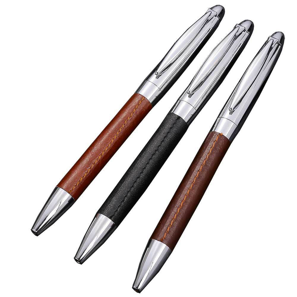 Metal Ball Pen with Leather Cover 7