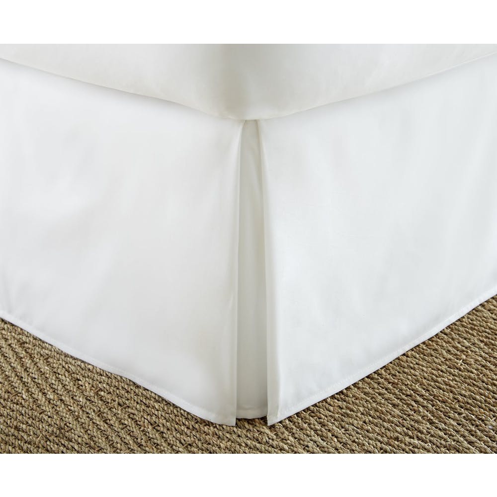 Premium Bed Skirts - White King Pleated 1