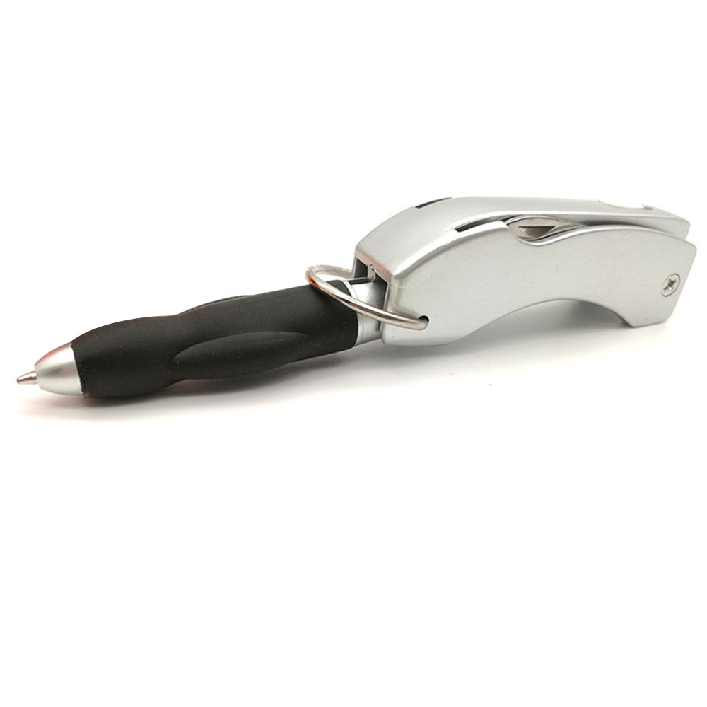 Multifunctional ballpoint pen with knife bottle opener led flashlight key ring 3