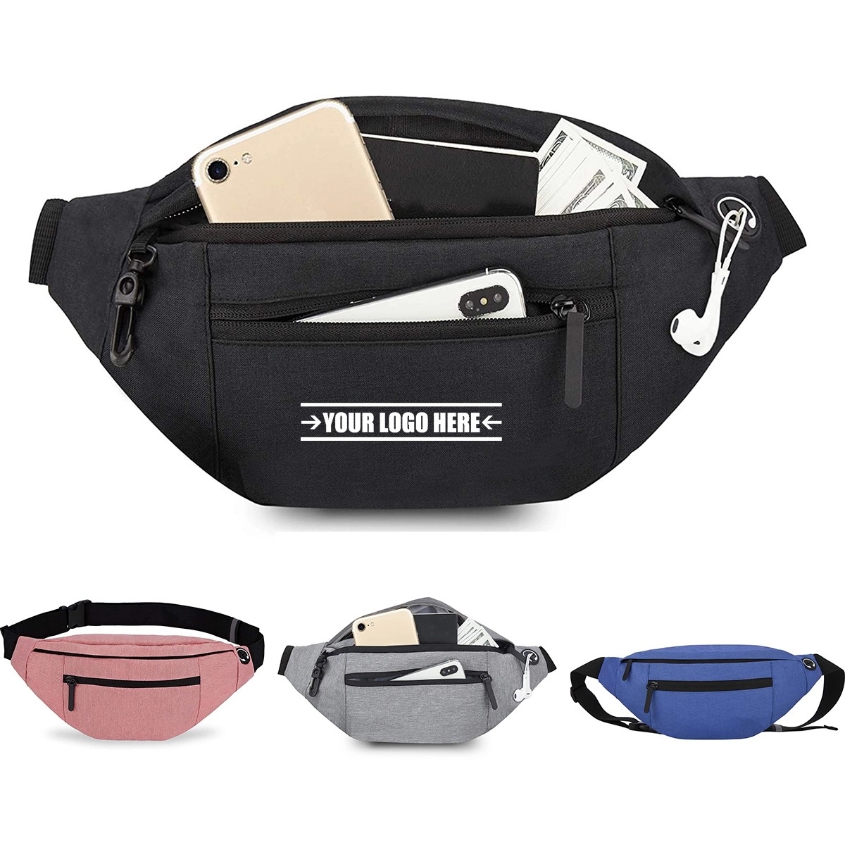 Large Crossbody Sports Fanny Pack Bag with Waist Pockets 3