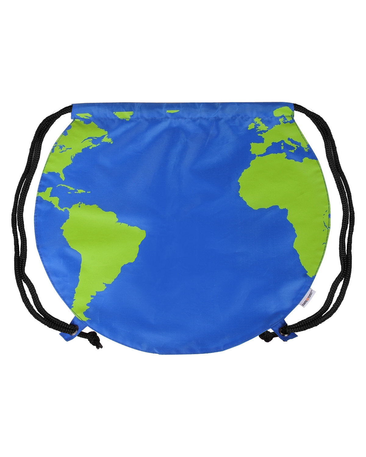 Recycled Polyester Globe Earth Drawstring Bag 3