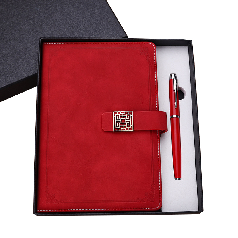2-Piece Office Gift Set Metal Signature Pen and Leather Notebook 6