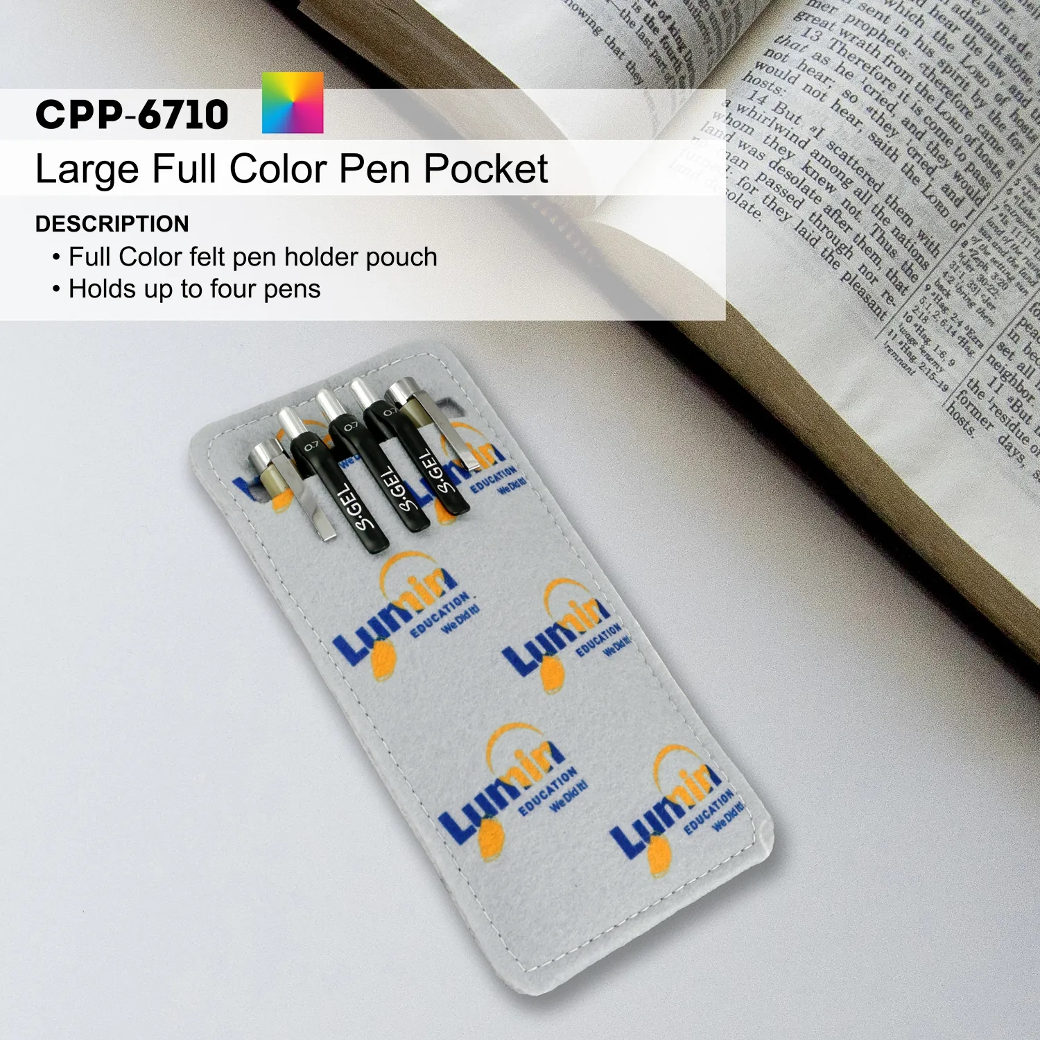 LARGE FULL COLOR PEN POCKET 8