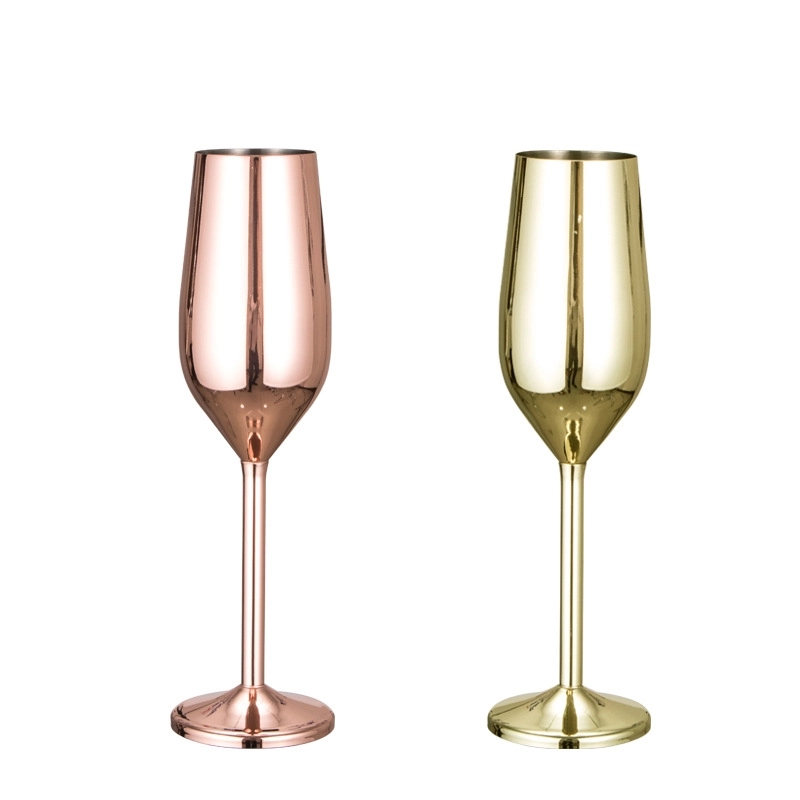 Custom 7 oz Stainless Steel Champagne Glasses 5