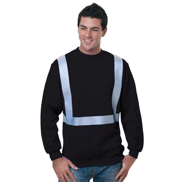 Hi-Vis Crewneck Sweatshirt, custom hoodie or sweatshirt with logo imprint 6