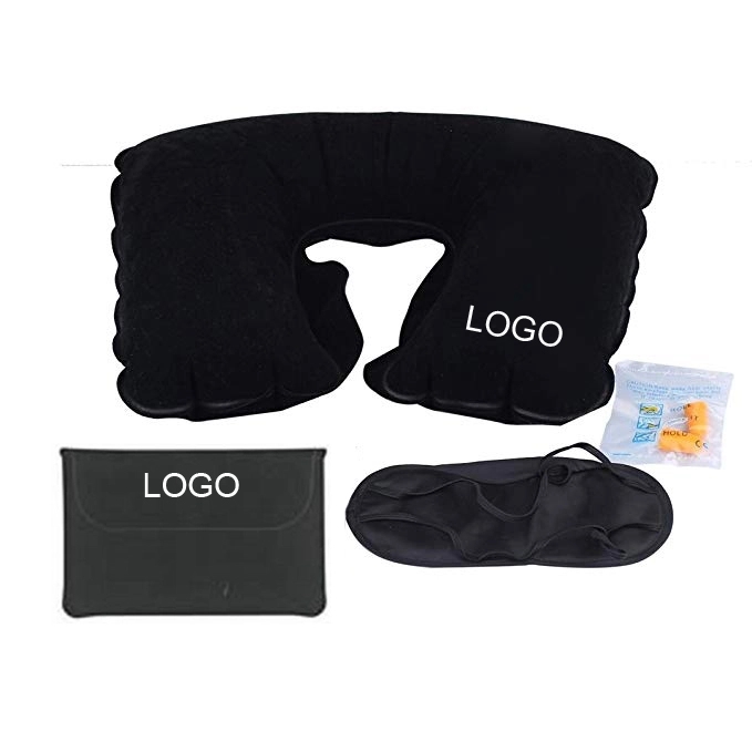 Travel Pillow Kit with Ear Plugs and Eye Mask 9