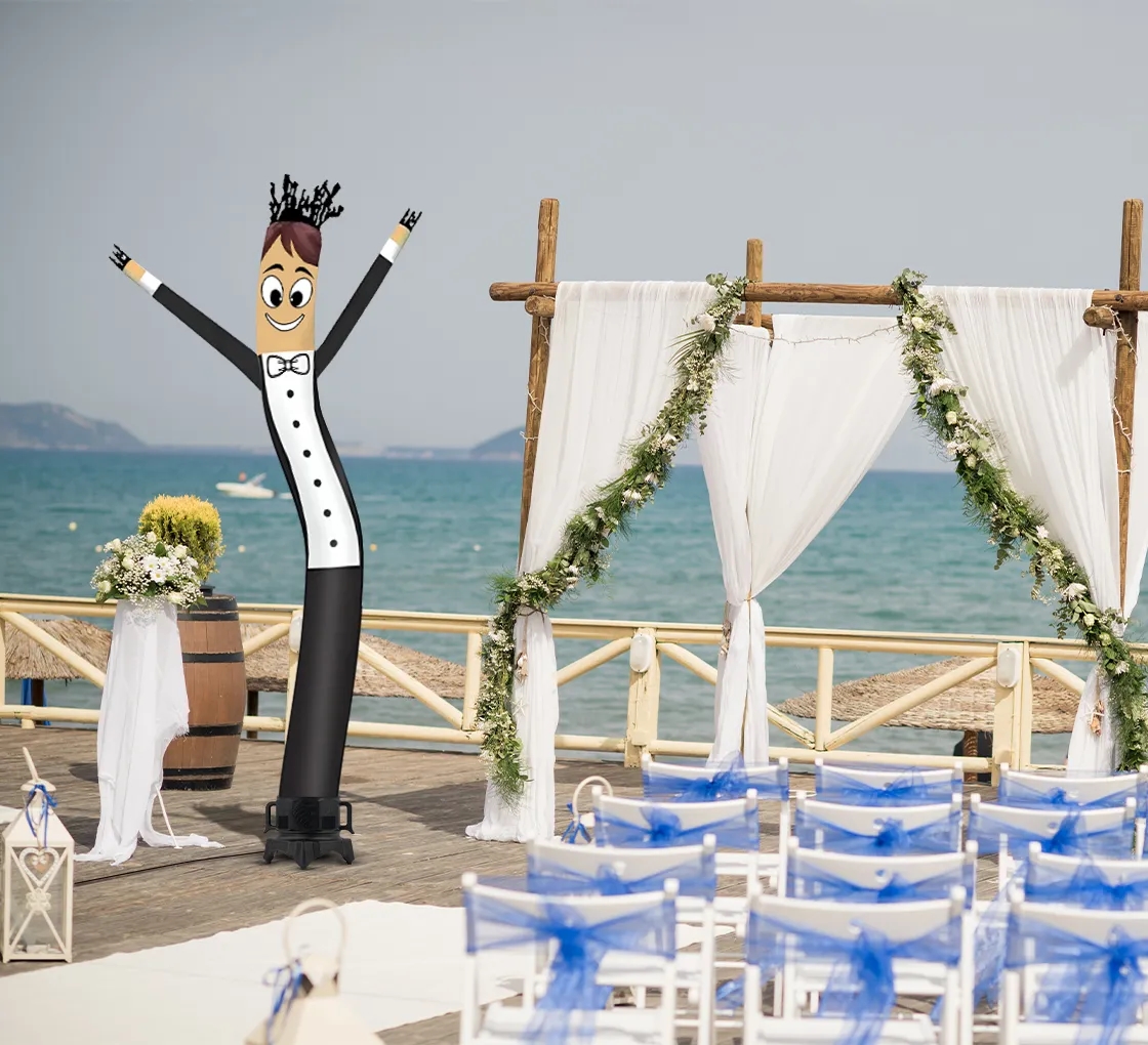 Groom Inflatable Tube Man Character with Blower 1