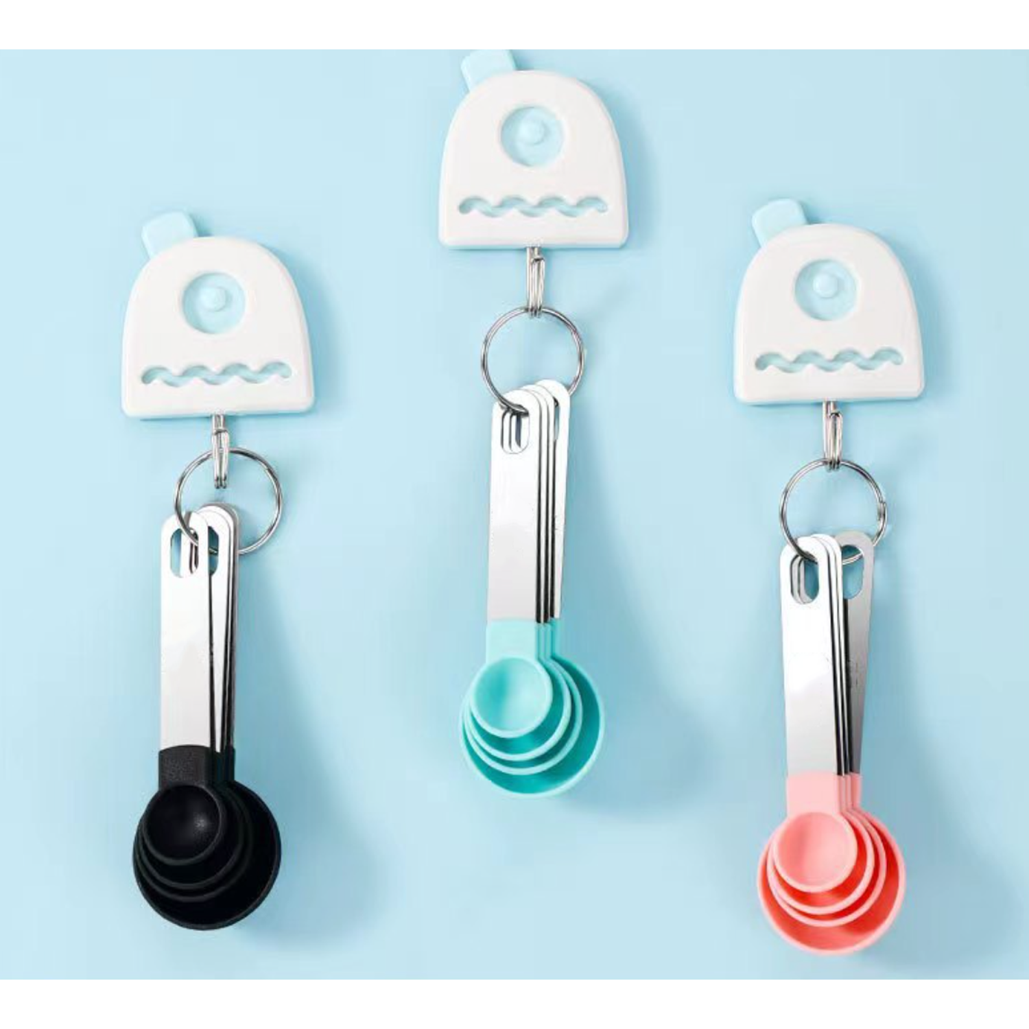 Set Of 8 With Graduated Plastic Measuring Spoons 4