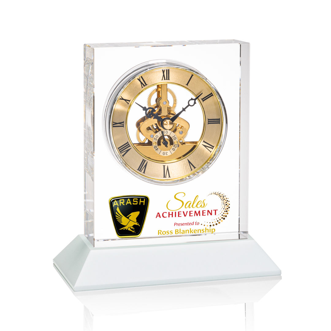 Ashland VividPrint™ Clock on Base - Gold Dial 9