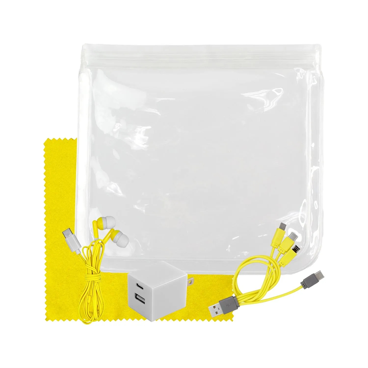 Clear Wall, Cable, Ear Bud & Cloth Set 20