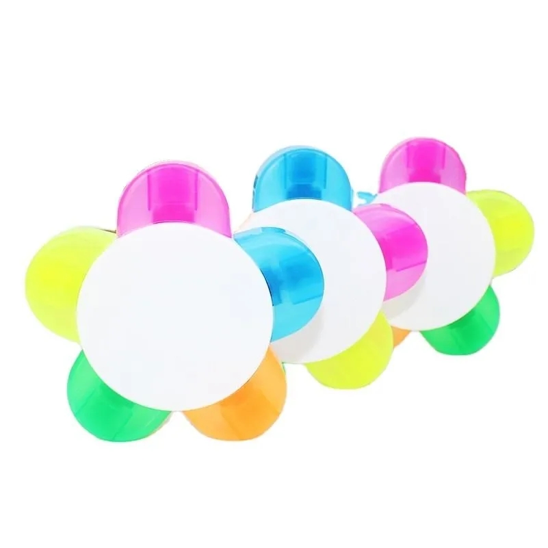 5 Color Flower Shape Highlighter Pens 8