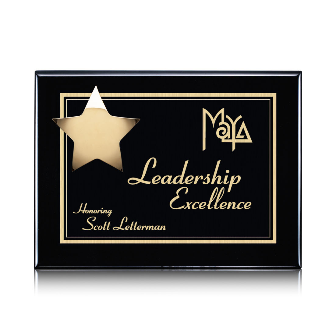 Hollister Plaque - Black/Gold 1