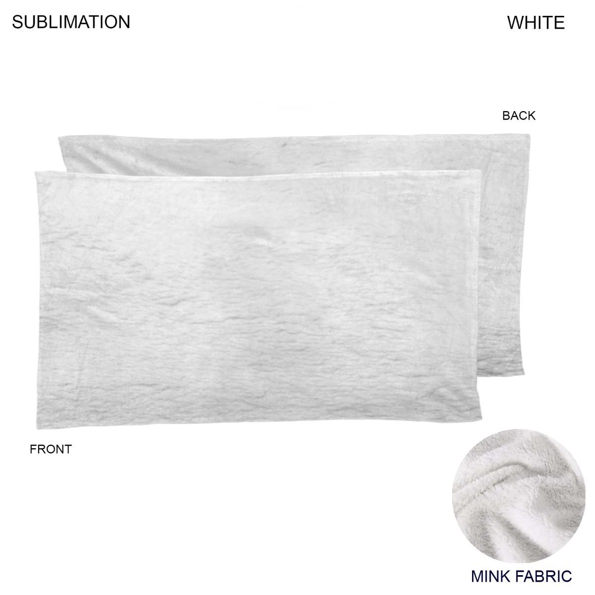Plush and Cozy Mink Flannel Fleece White Stadium sized Blanket, 30x60, Blank Only 4