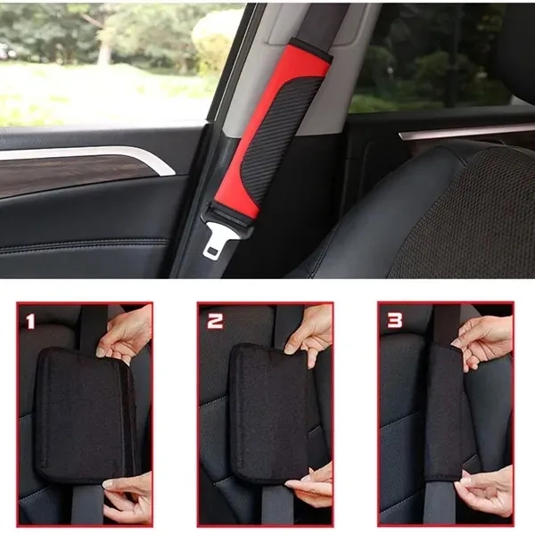 Car Seat Belt Shoulder Pads - Comfortable Cushioned Guards 2