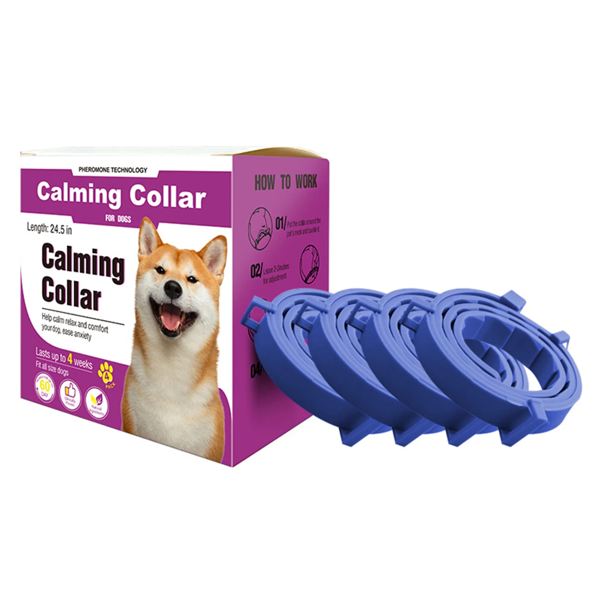 Adjustable Rubber Dog Calming Collar For Anxiety Relief 2