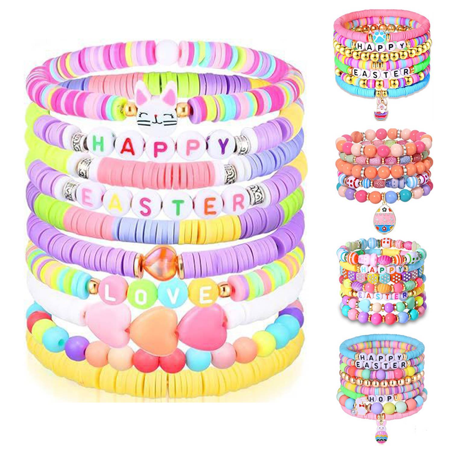 Acrylic Plastic Macaron resurrection rabbit bracelet 7
