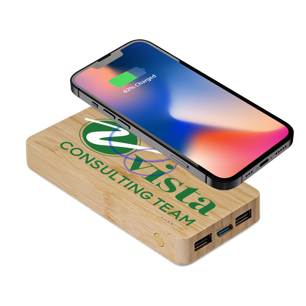 Hayes Street Bamboo Wireless Power Bank 10000