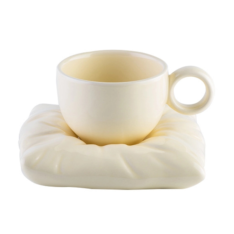 Custom 6.7 OZ. Ceramic Tea Cup Coffee Mug with Saucer Set 18