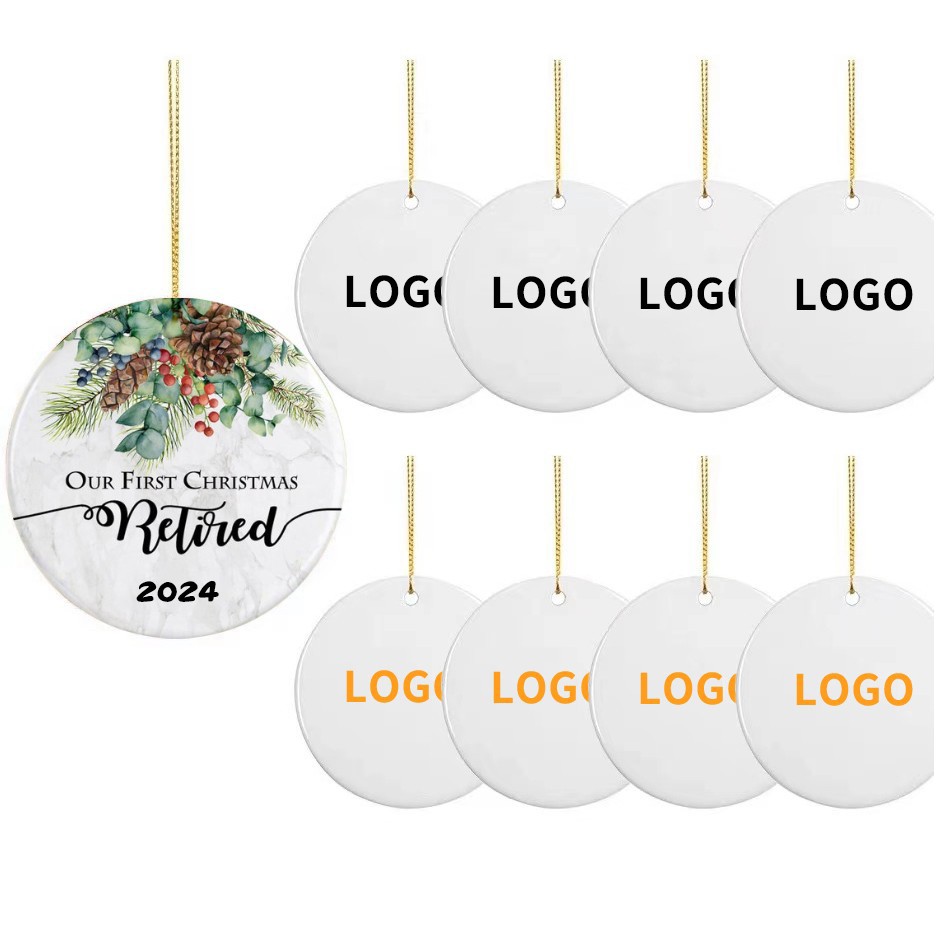 Round Ceramic Ornament 1
