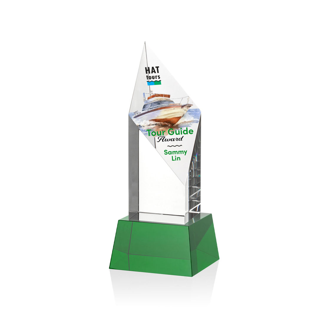 Vertex VividPrint™ Award on Base - Green 11