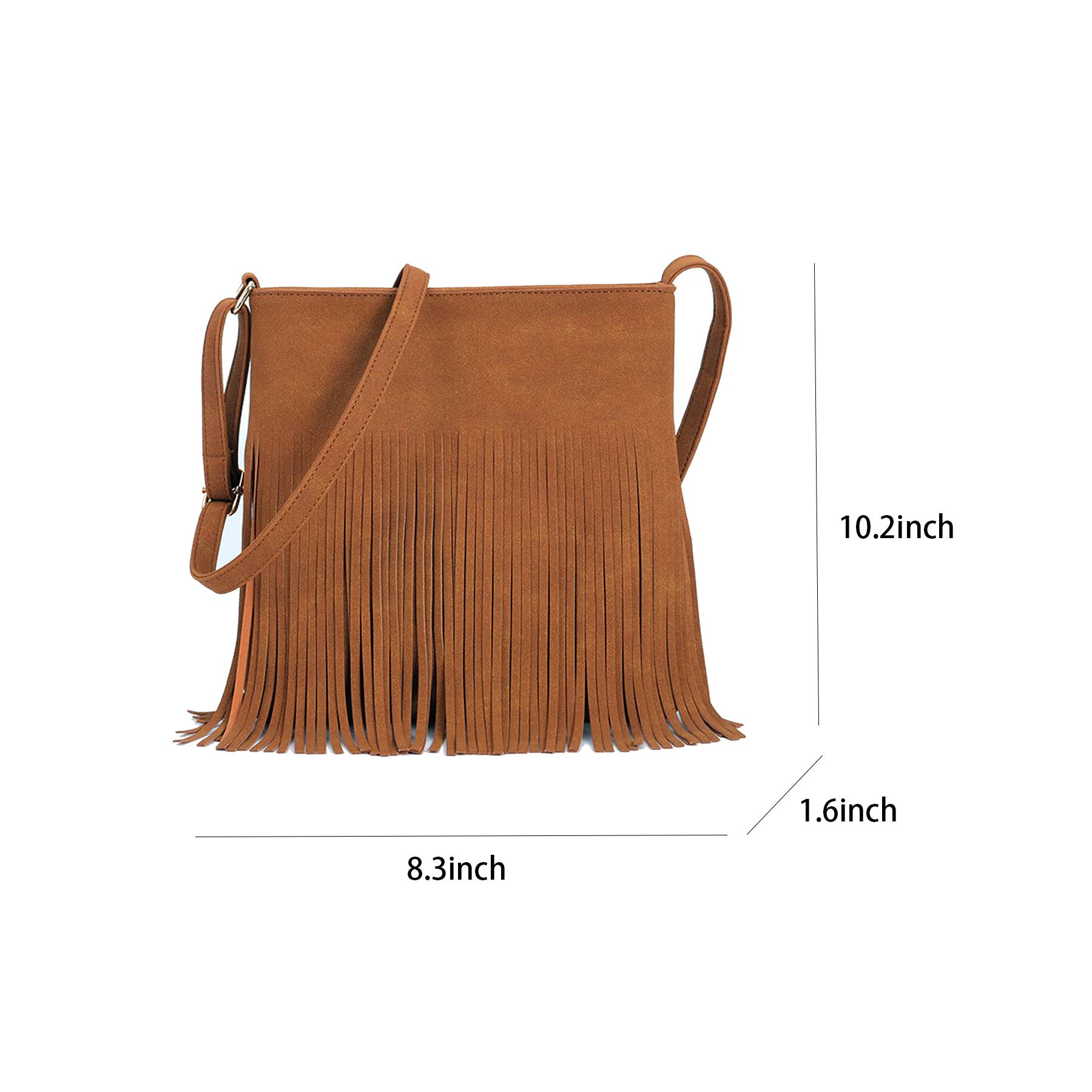 PU leather Fringe Hobo Tassel crossbody bag for Women 9
