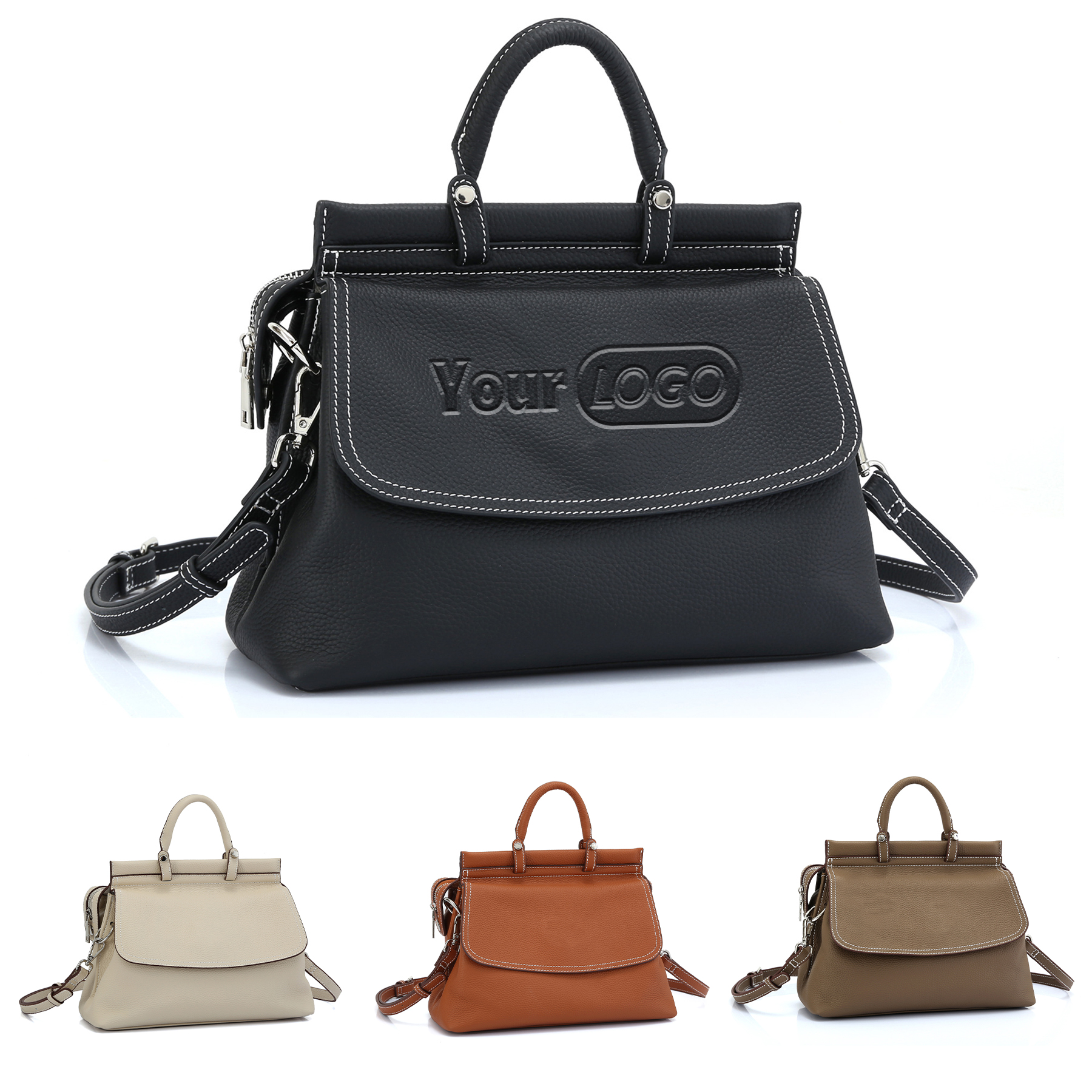 Leather Fashionable Large Crossbody Tote Bag for Women 1