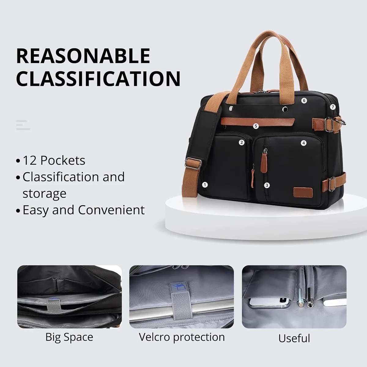3 in 1 Fashion business Laptop Briefcases 7
