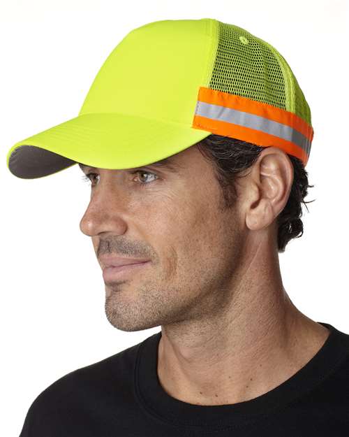 Trucker Reflector High-Visibility Constructed Cap - TR102 13