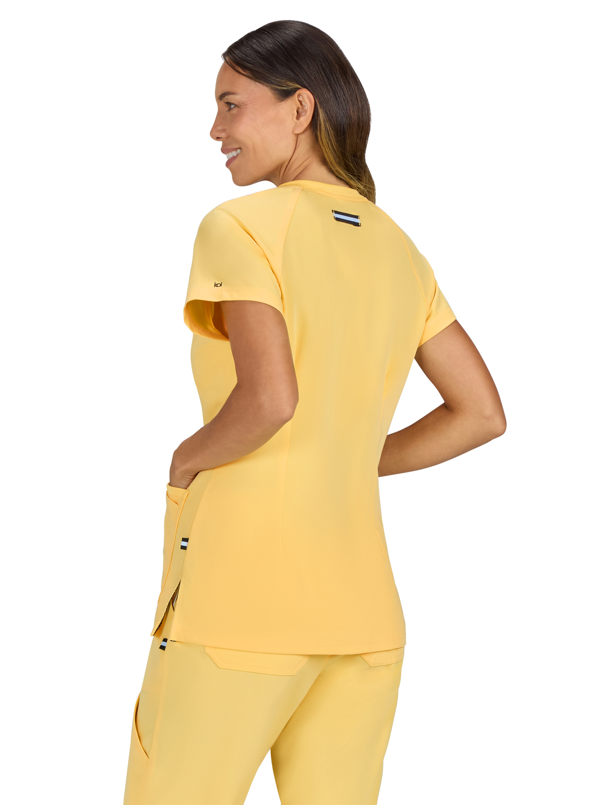 koi - Next Gen - Women's Split-Neck Three-Pocket We Have Heart Top 3