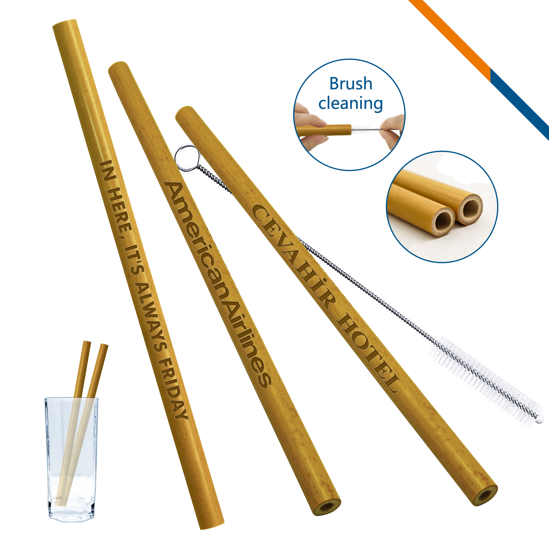 Yellow Bamboo Straw 1