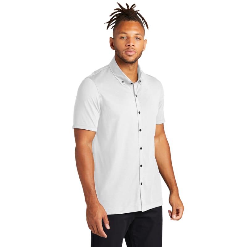 Mercer+Mettle Stretch Pique Full-Button Polo 14