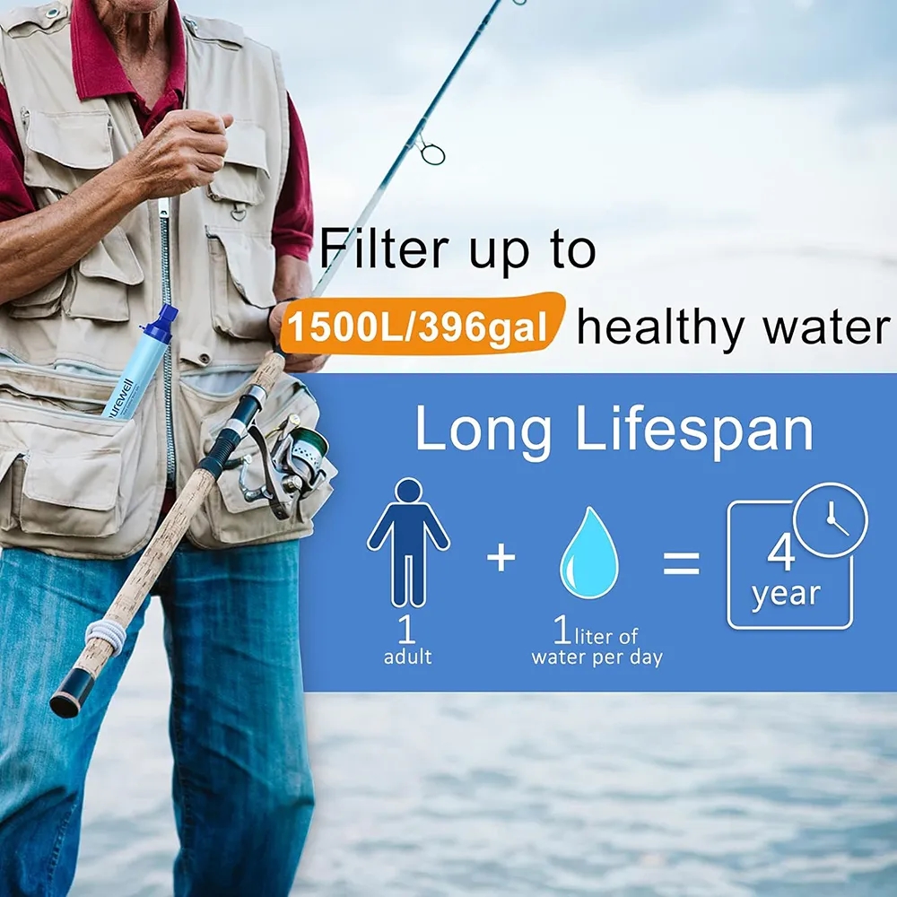 Outdoor Survival Personal Water Filter Straw 3