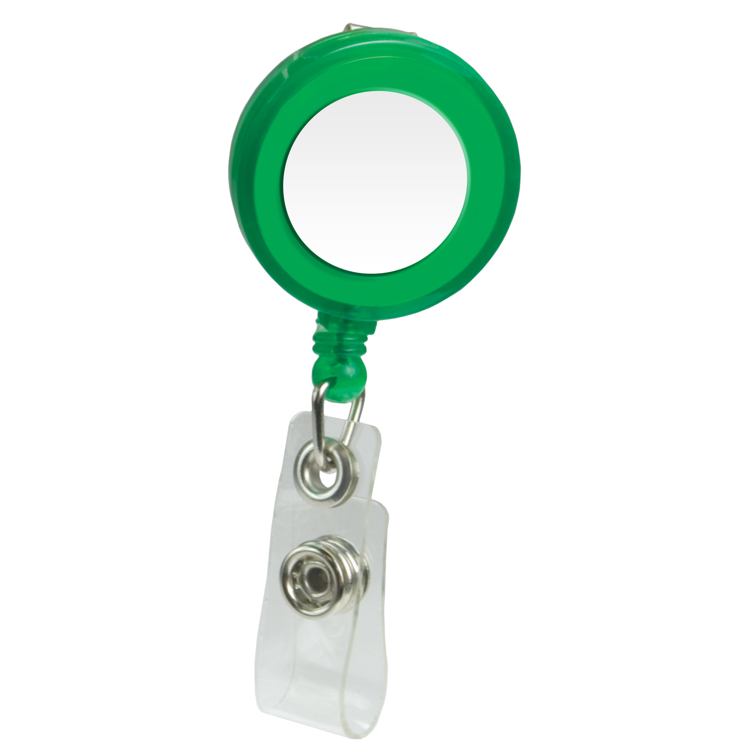 Domed Retractable Badge Holder (Round w/ Slip on Clip) 7