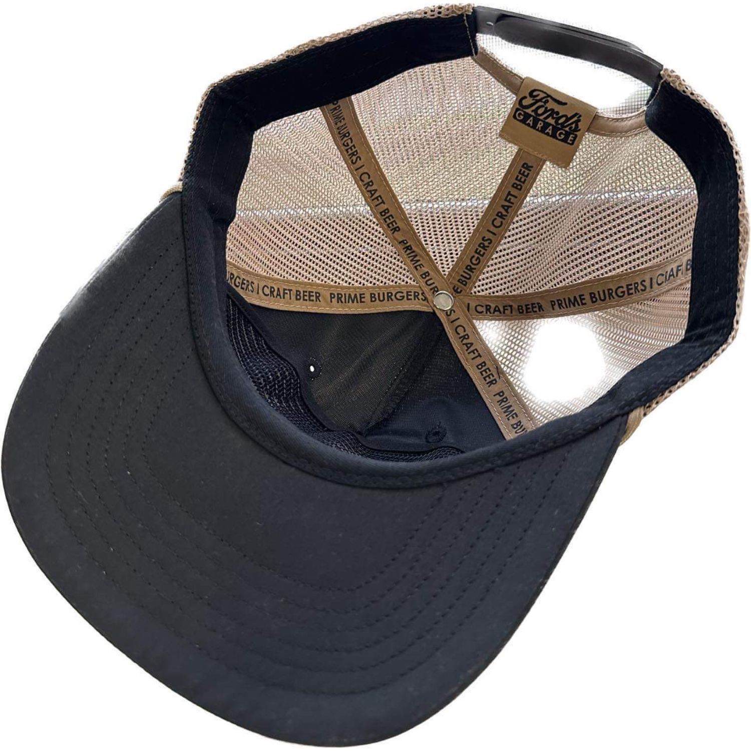 Premium Taslon & Mesh Fabric 5-Panel Rope Halfmoon Structured Cap with Snapback Closure 3