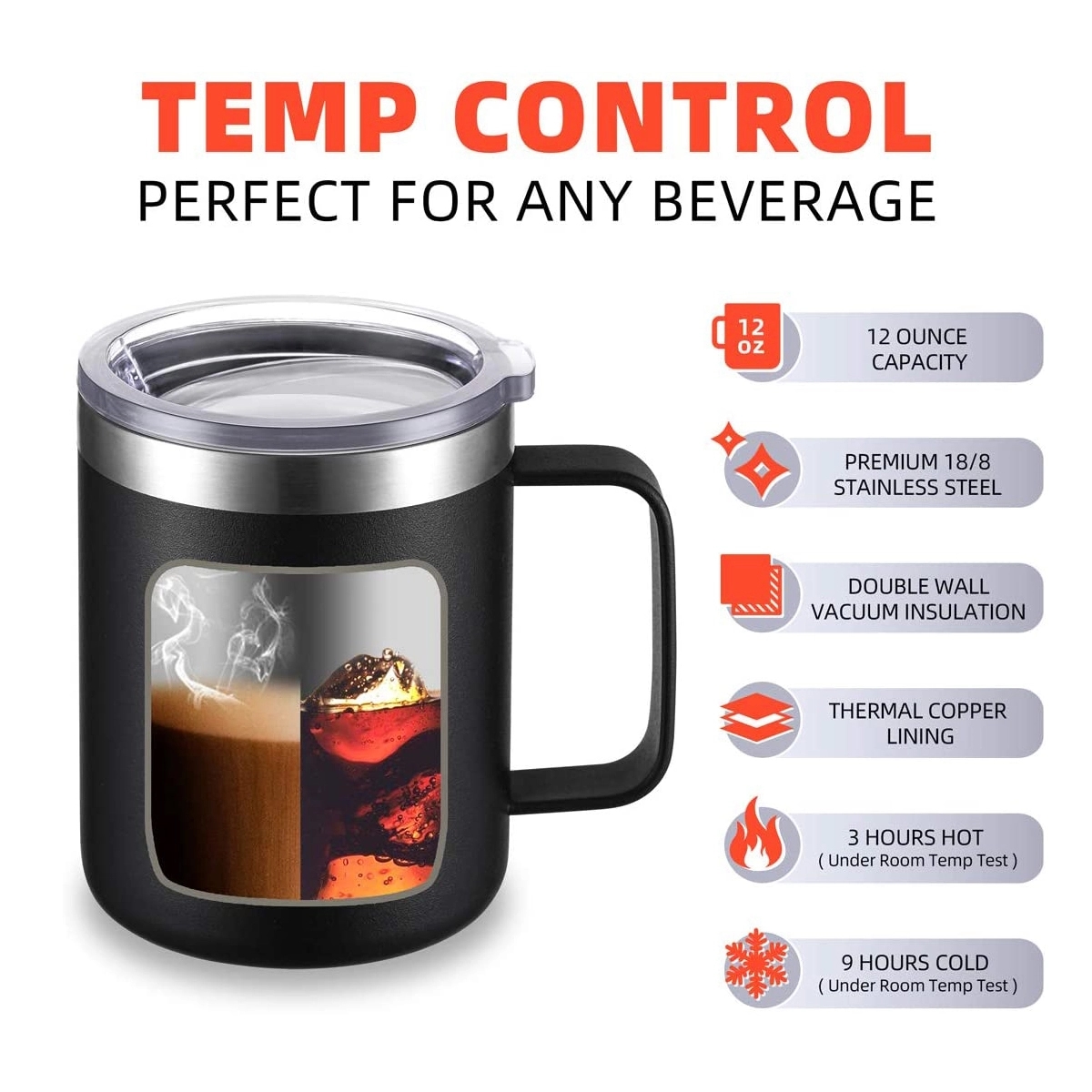 12Oz Stainless Steel Insulated Coffee Mug 5