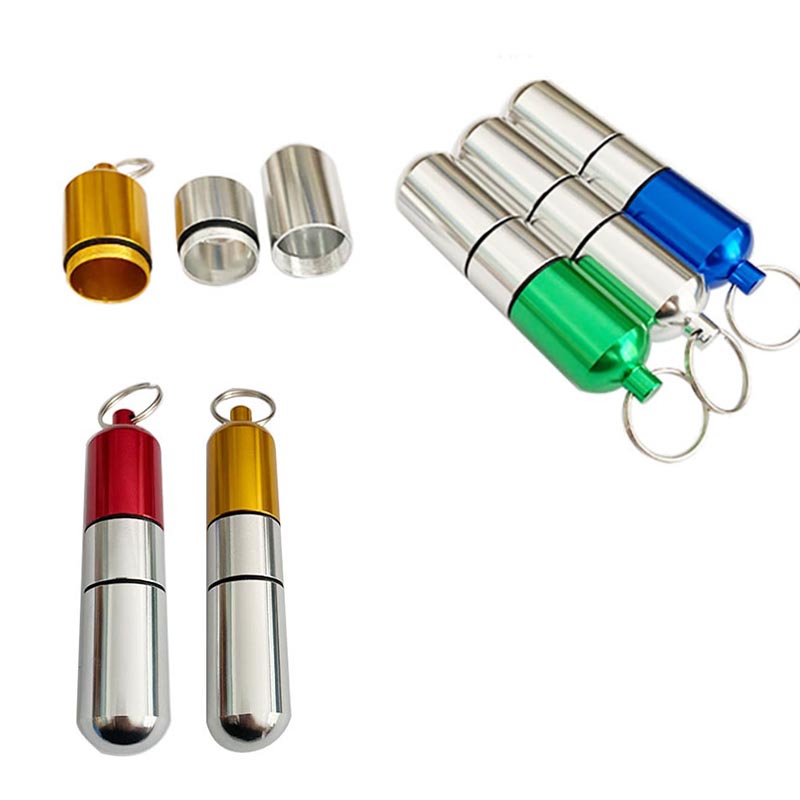 Metal Pill Cigarette Case Keychain 1