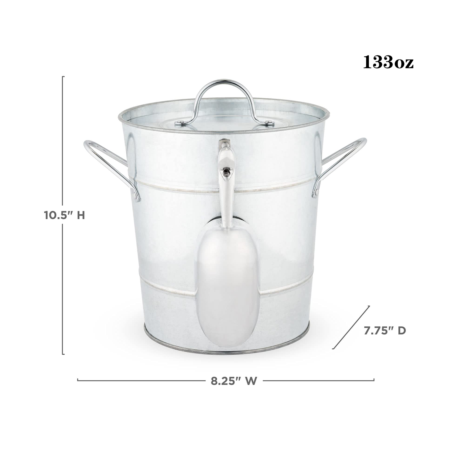 Insulated Ice Bucket wi/ Lid and Scoop 3