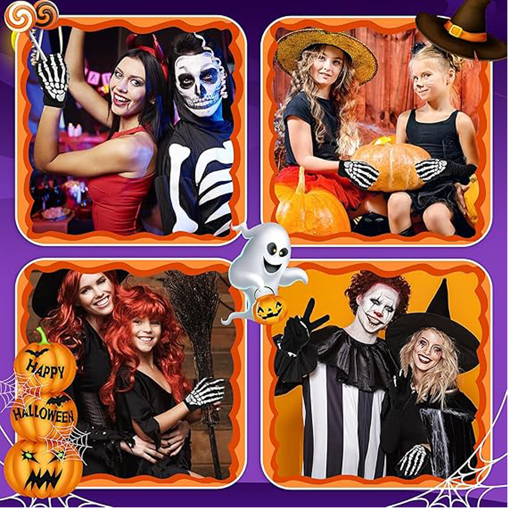 Skeleton Gloves and Skull Mask Set 6
