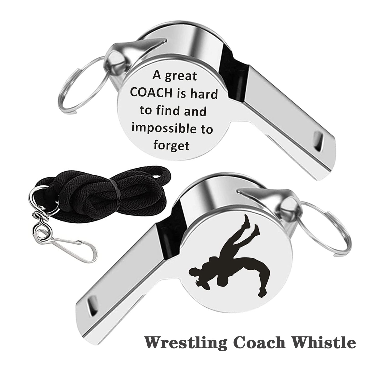 Coach Lanyard Stainless Steel Whistle 2