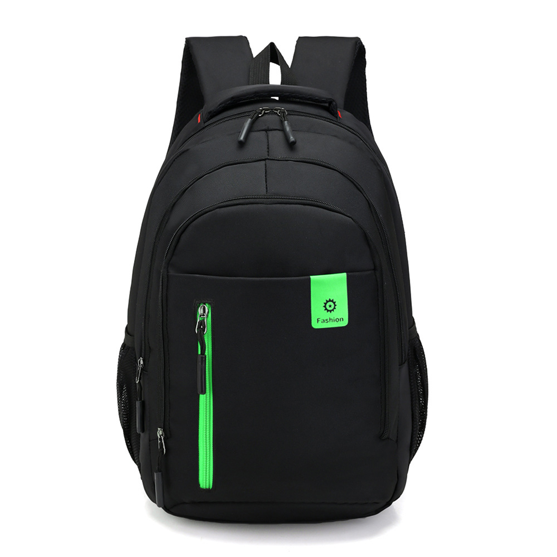 Travel Laptop Backpack With Green Zipper 3