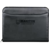 FSC® Mix Millennium Leather Zippered Padfolio 24