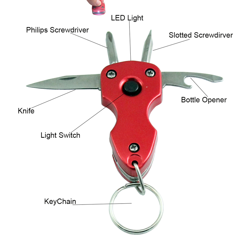 Multi-function Utility Nnife Keychain 7