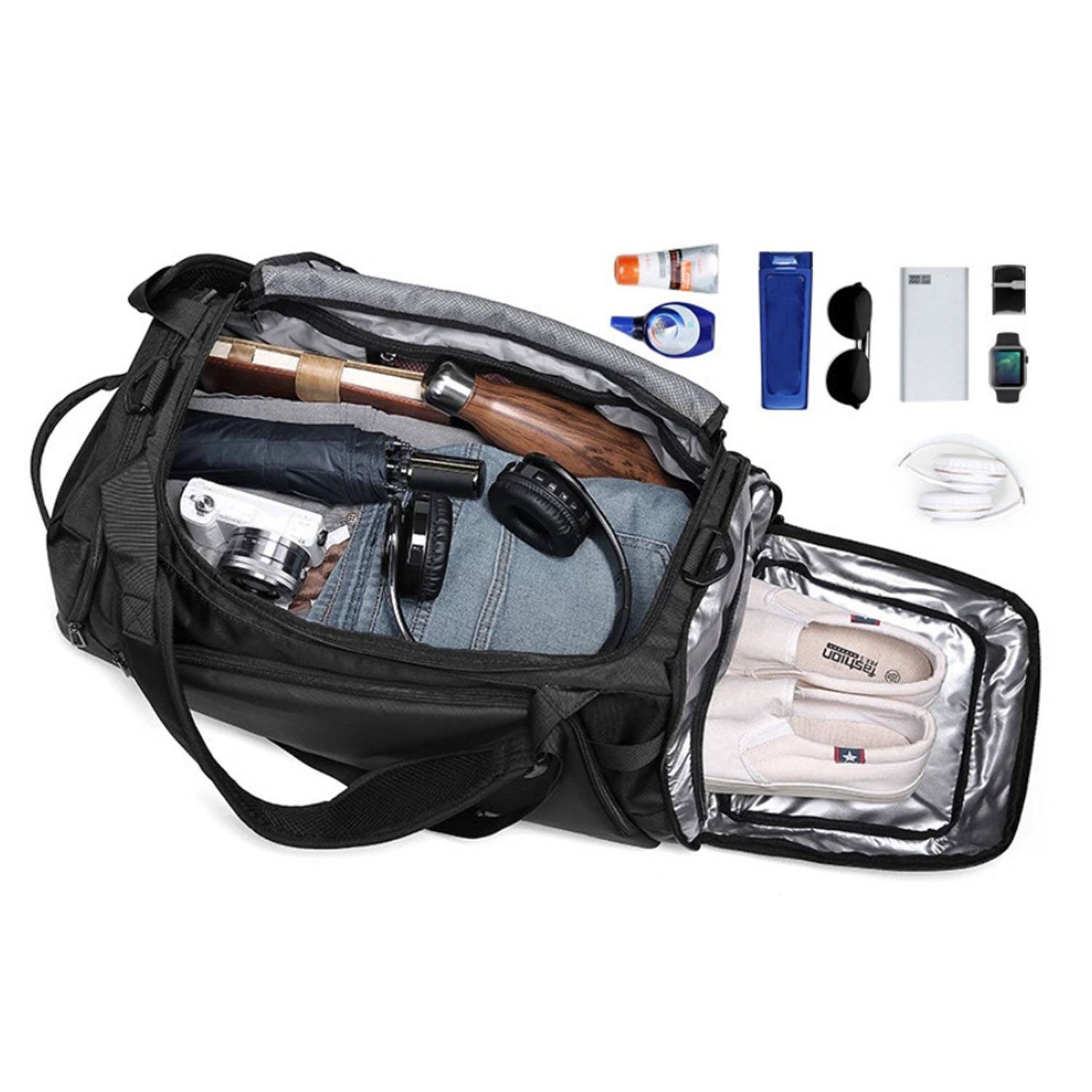 Oxford Duffel Bag with Shoe Compartment 6
