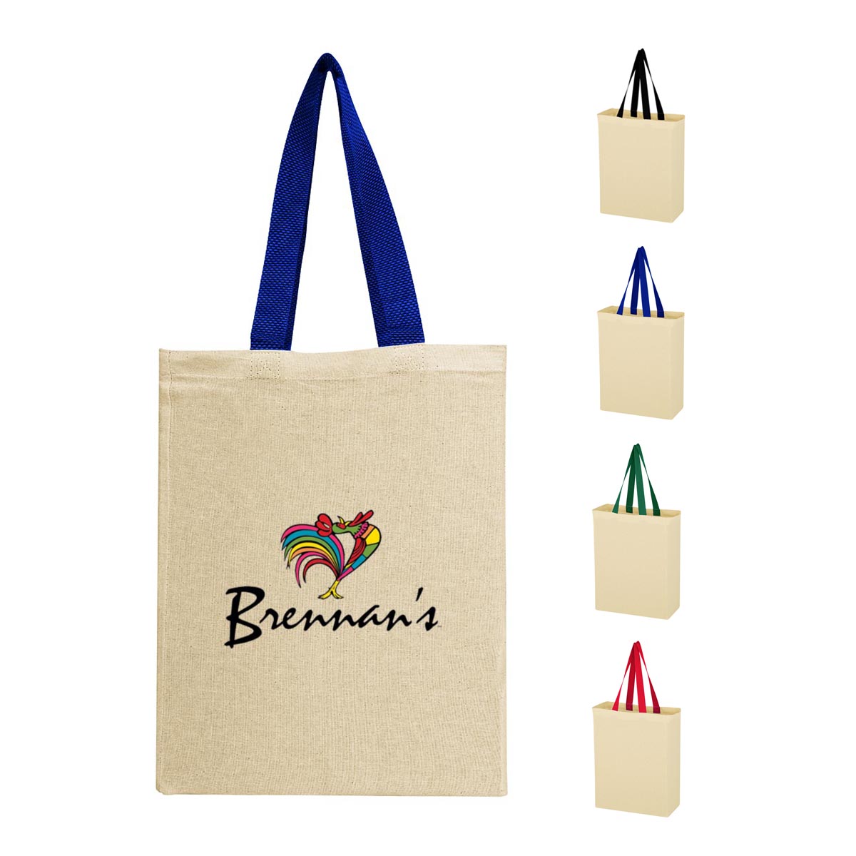 Full Color Natural Cotton Canvas Grocery Tote Bag