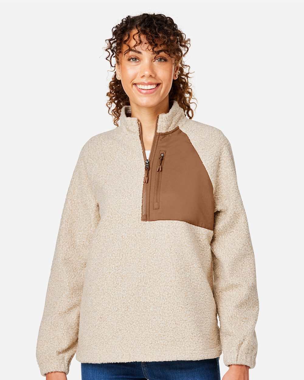 Women's Aura Sweater Fleece Quarter-Zip Pullover - NE713W 14