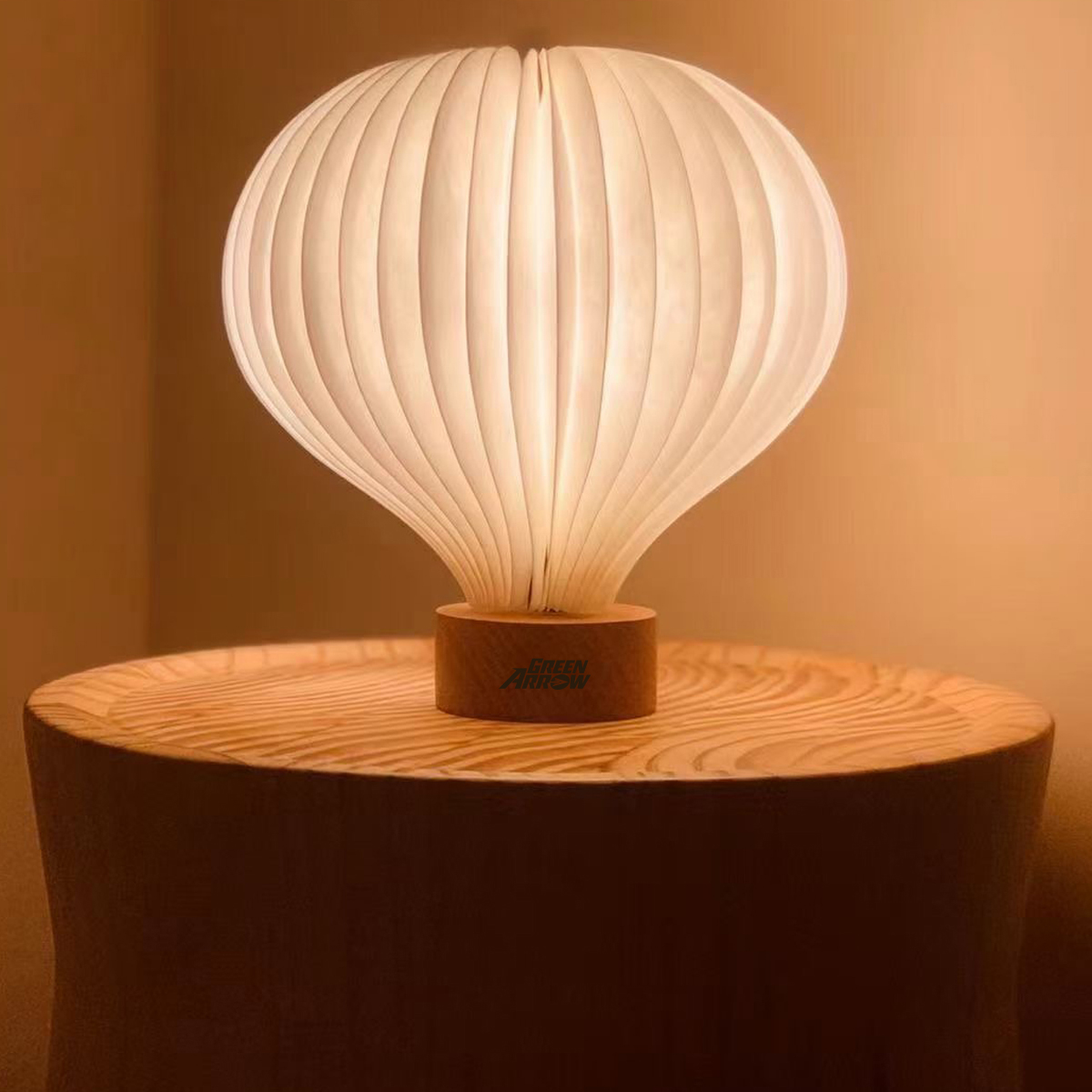 360 Degree Foldable Hot Air Balloon Paper Lamp with Built In 1200mAh Rechargeable Battery 10