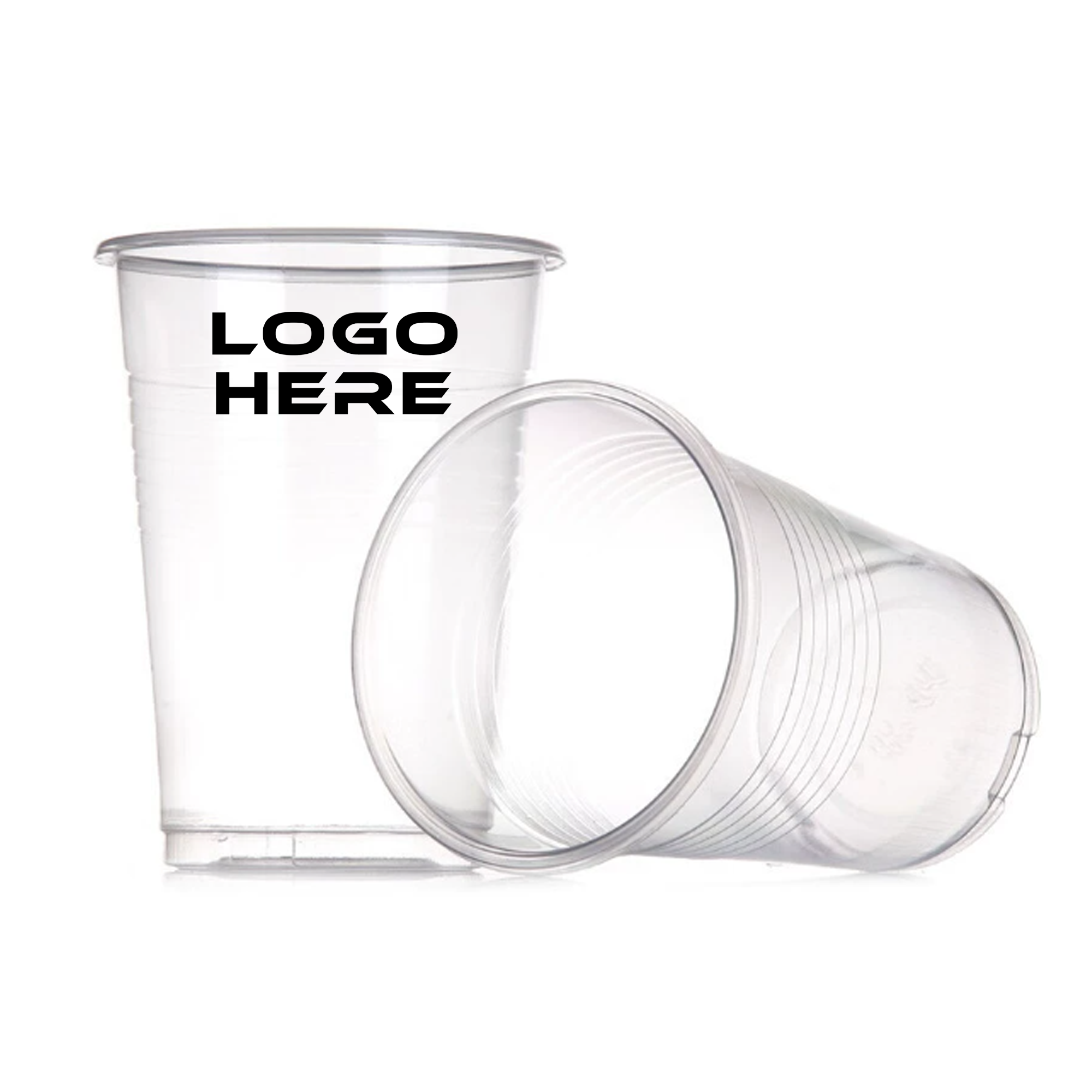 Bulk 16oz Clear Plastic Cups for Parties and Events, custom paper cup with logo imprint 2