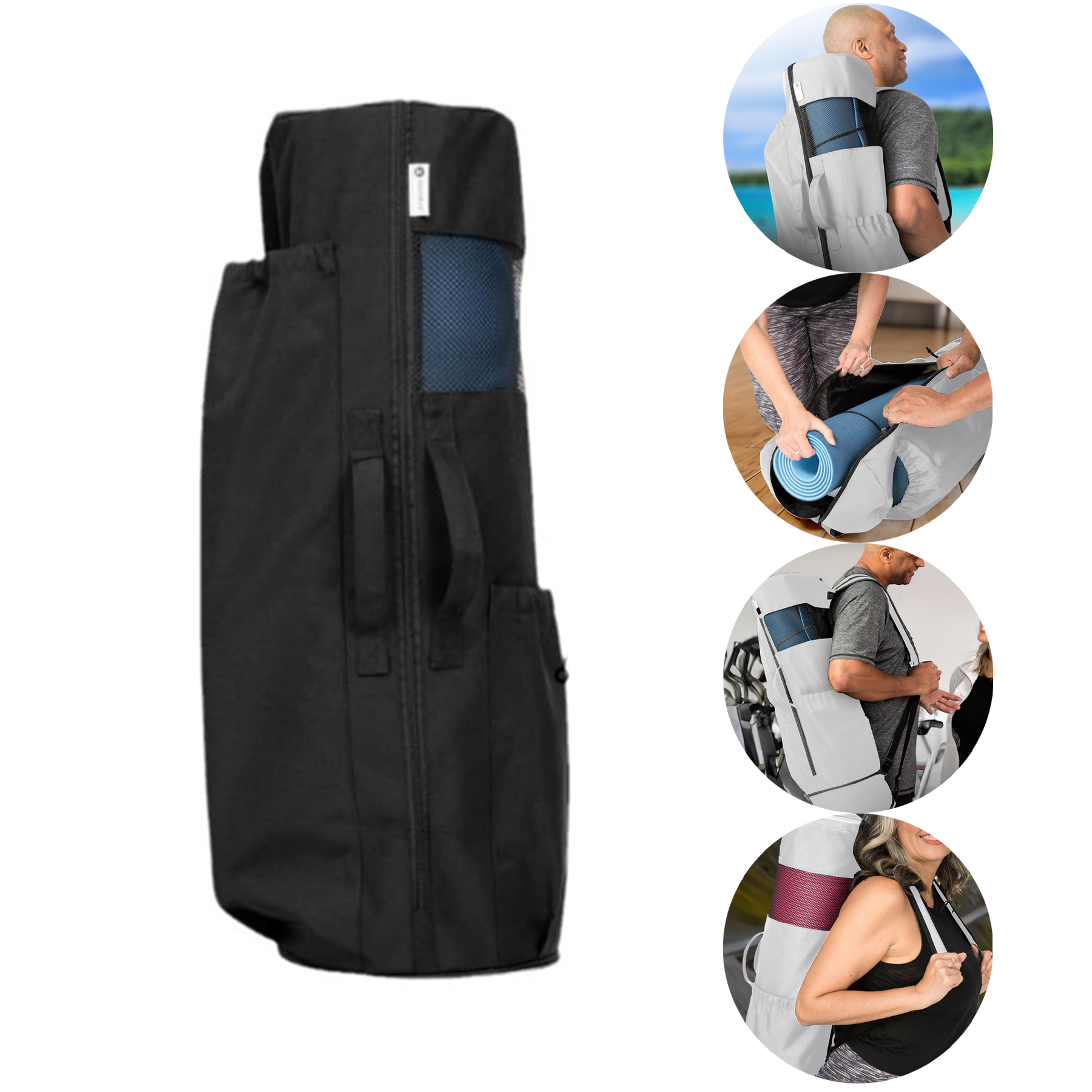 Large Expandable Yoga Bag for Mat and Blocks 2